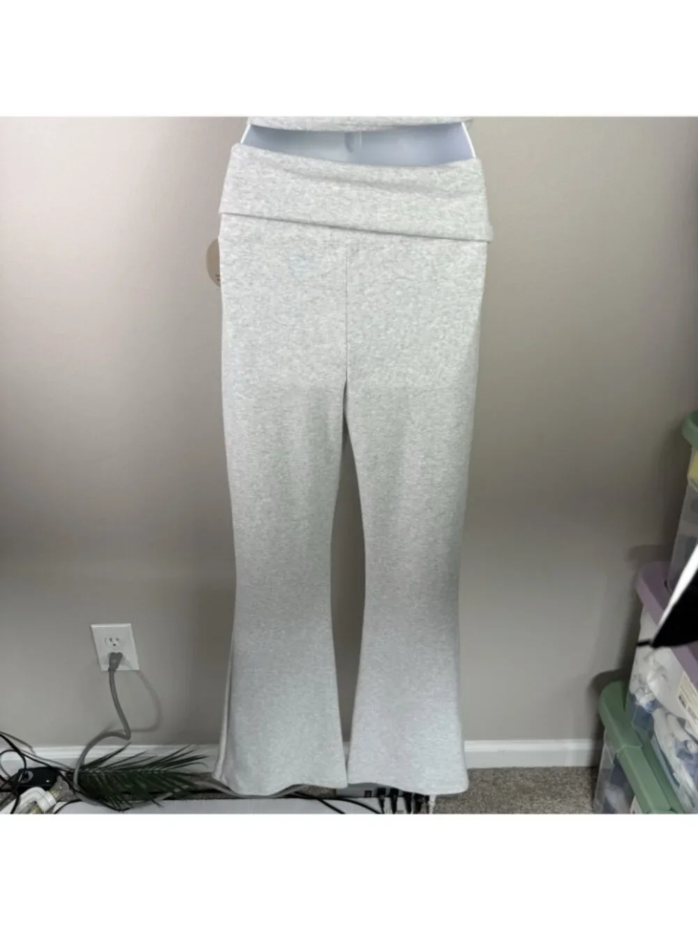 Camila Coelho Revolve 2 Piece Set Women Sz L Gray Lounge Athleisure Comfy Soft